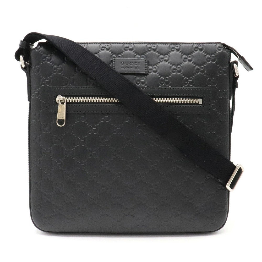Gucci Guccissima Crossbody Bag Leather Black